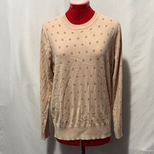 Karl Lagerfeld Cream Polka Dot Sweater